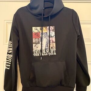 Taylor Swift Black Hoodie with Colorful Graphics